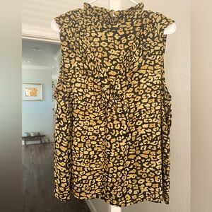Leopard print top.